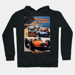 1965 Monaco Grand Prix Racing Poster Hoodie